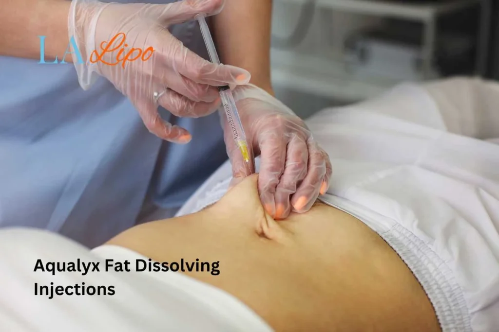 woman having fat dissolving injections Hampton Wick in the stomach