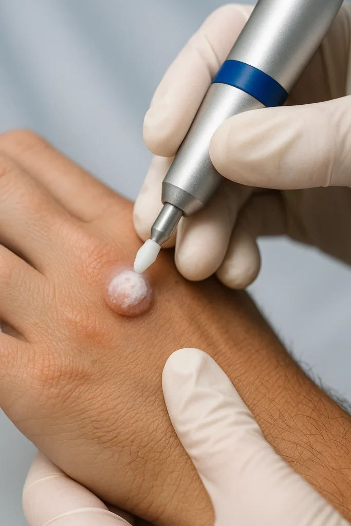 example of wart removal Hampton Wick using cryopen