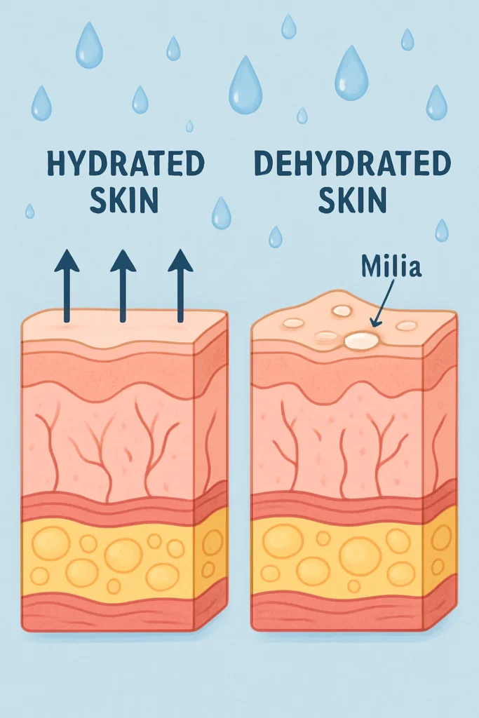 The importance of hydration and milia production Hampton Wick
