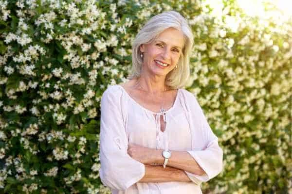Older woman happy with urinary incontinence treatment Hampton Wick