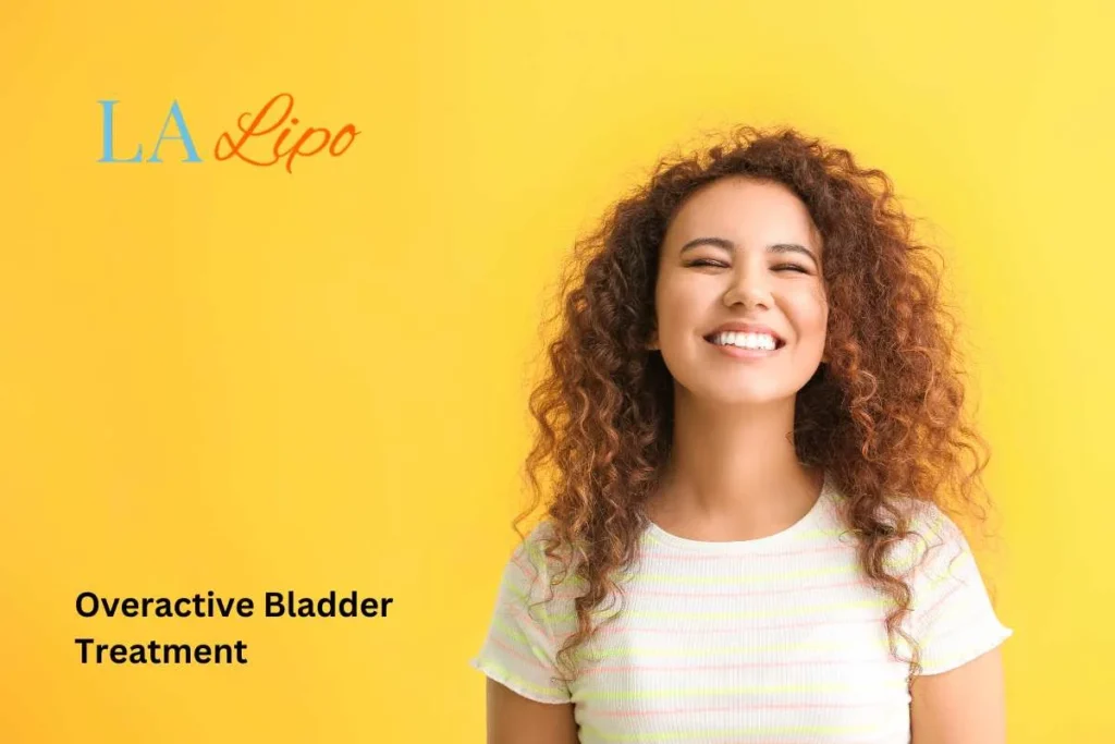 woman smiling about overactive bladder treatment Hampton Wick solutions
