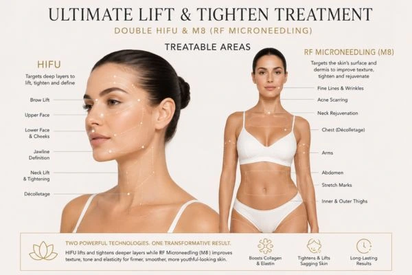 Areas of the body that can be treated - ultimate skin tighten treatment Hampton Wick