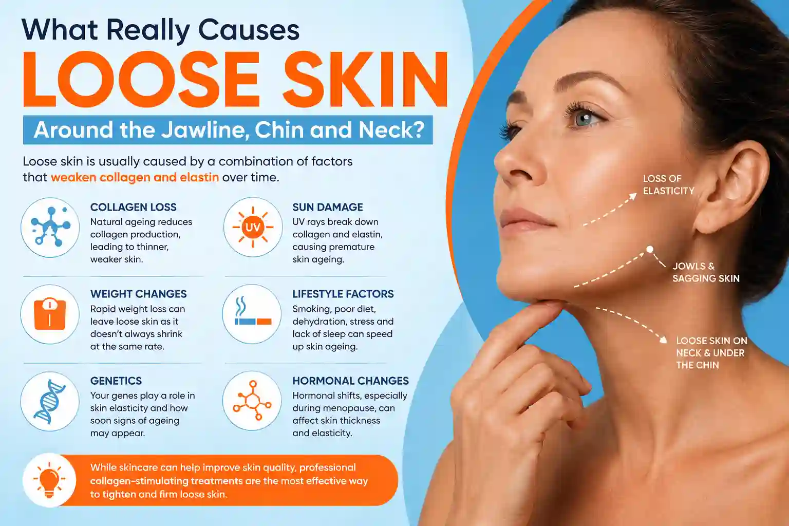 What Really Causes Loose Skin Around the Jawline, Chin and Neck Hampton Wick?